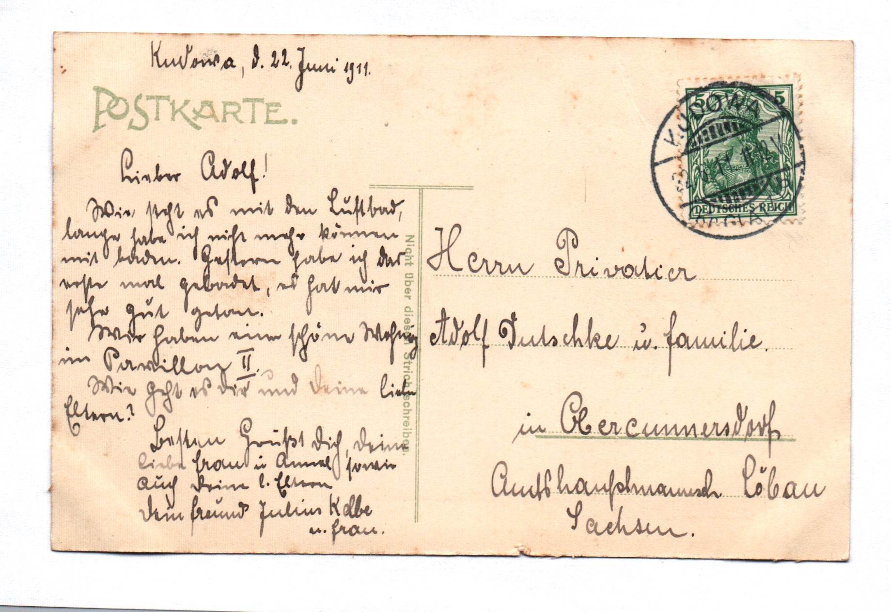 Ak Kudowa Postkarte 1911