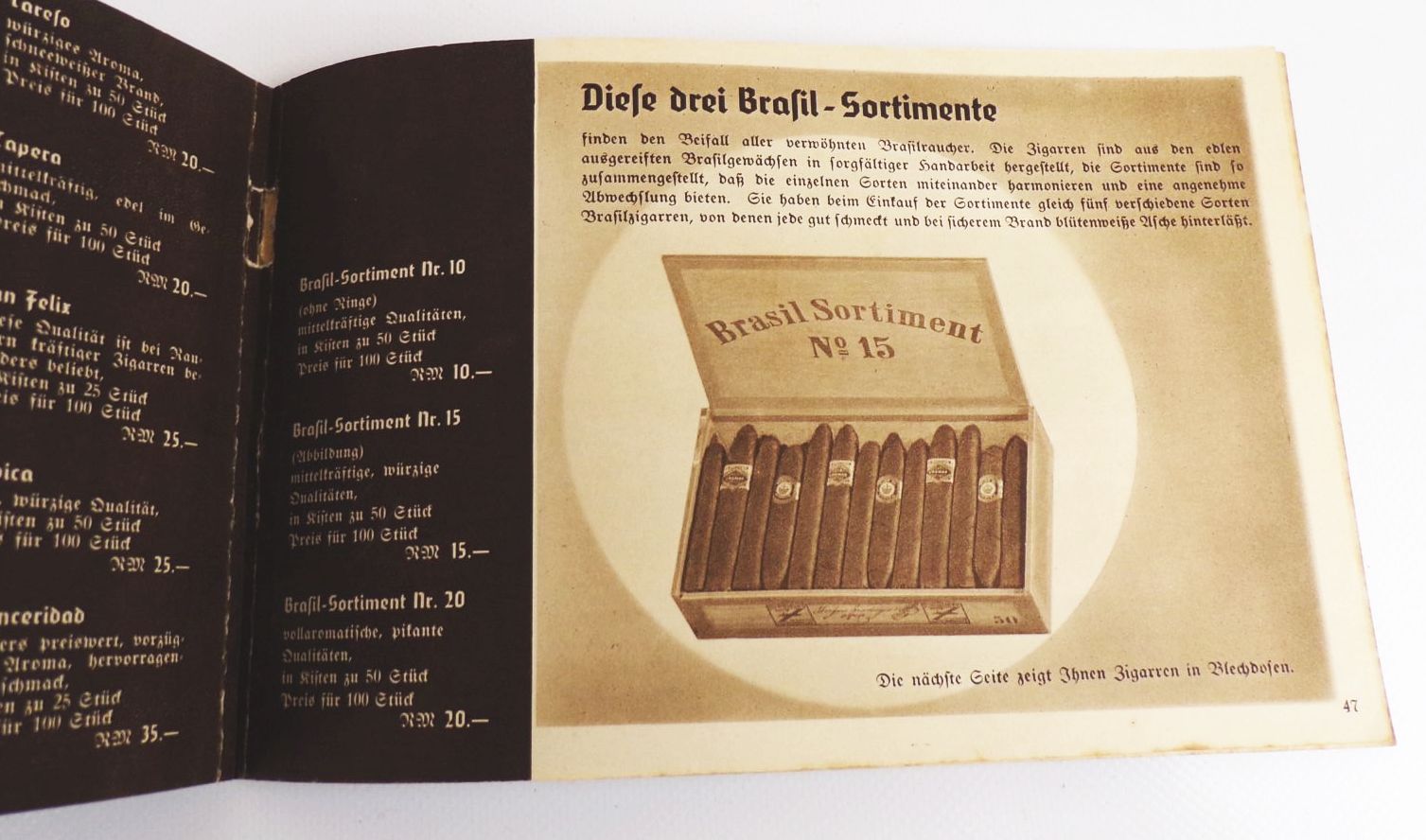 Katalog Dürninger Herrnhut Zigarren 1935 