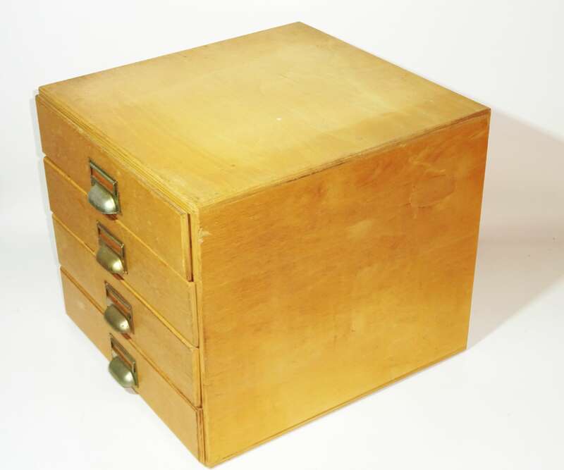 Alter Schubladenschrank 4 Schubladen Dia Schrank Vintage Deko Loft