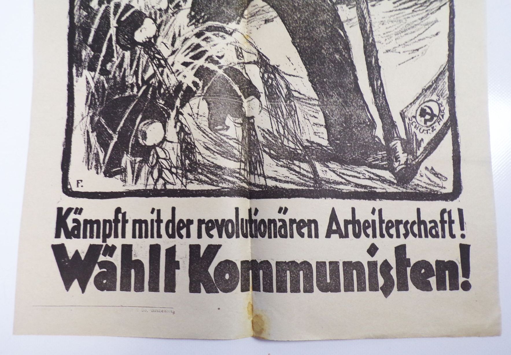 Plakat Wählt Kommunisten 1920 Euer Fleiß Arbeit Junkergeschmeiß 