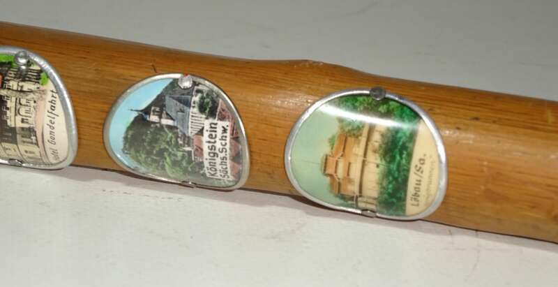 Alter Spazierstock mit Stocknägeln Waltersdorf Großschönau Sächsische Schweiz