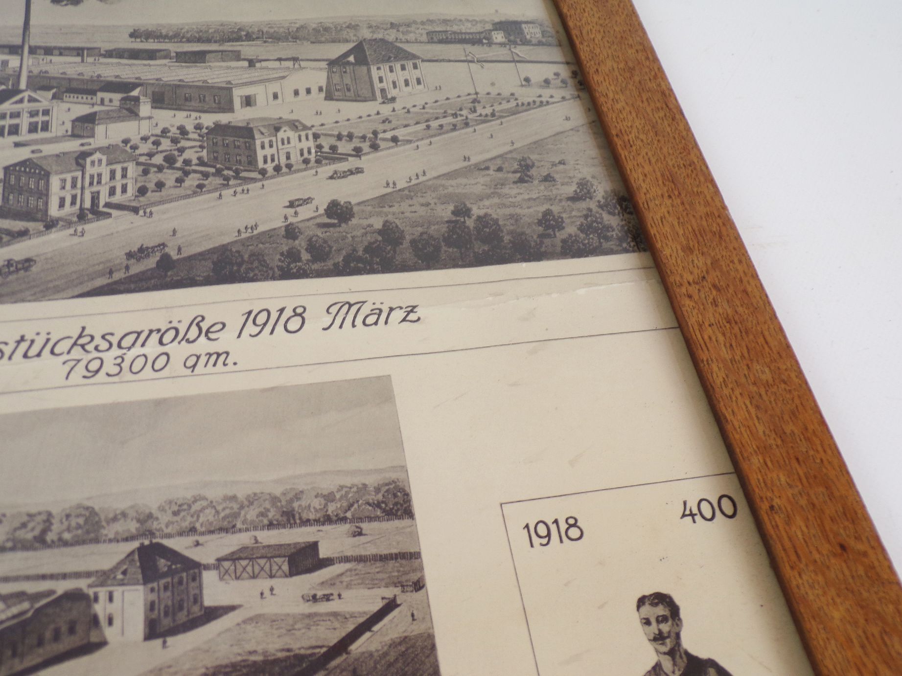 Reklame Schild Kanonen Federfabrik Max Weber Zittau Militär 1918 Rahmen 1 Wk