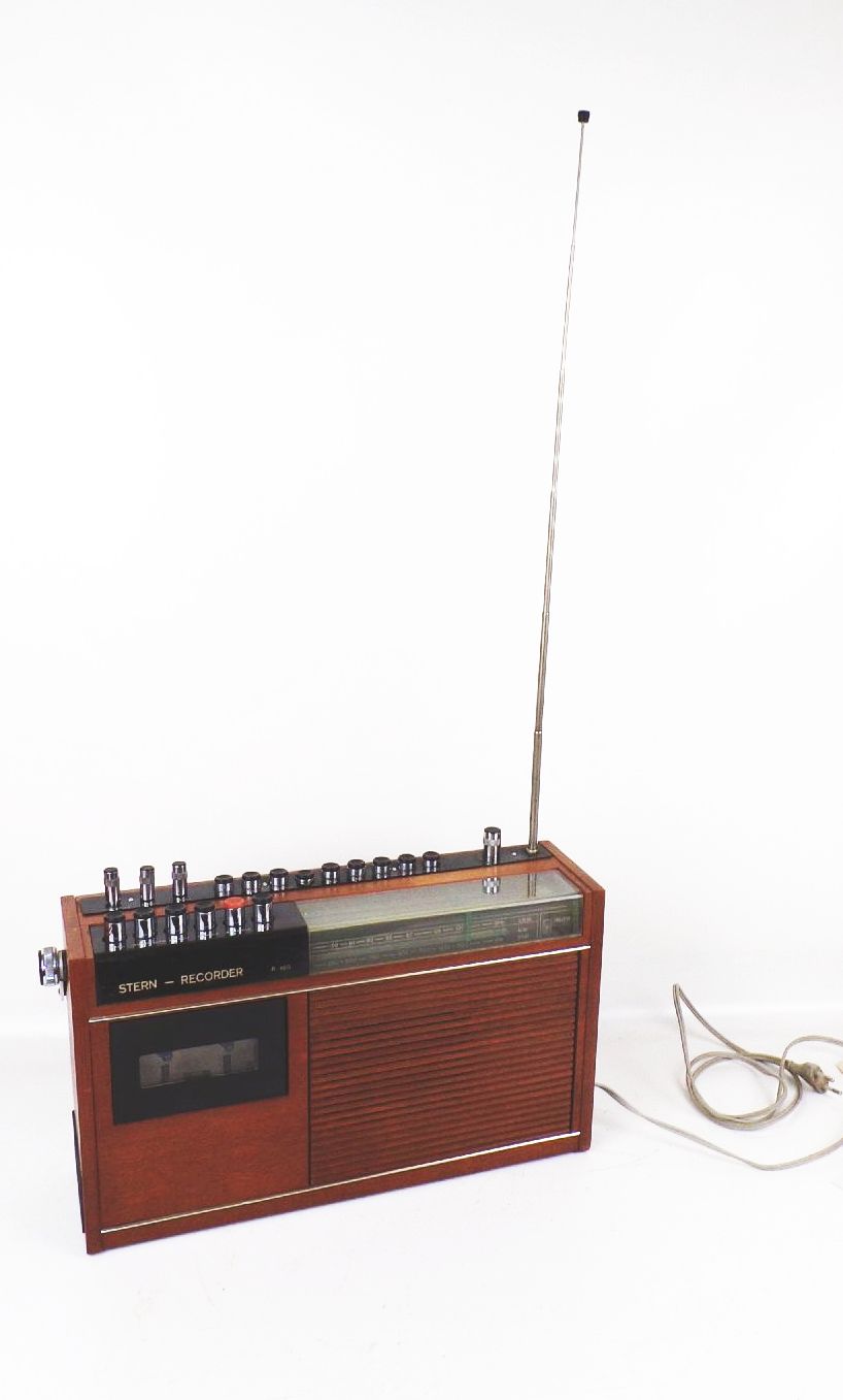 Stern Recorder R160 mit Kassettenrekorder Radio Echtholz 