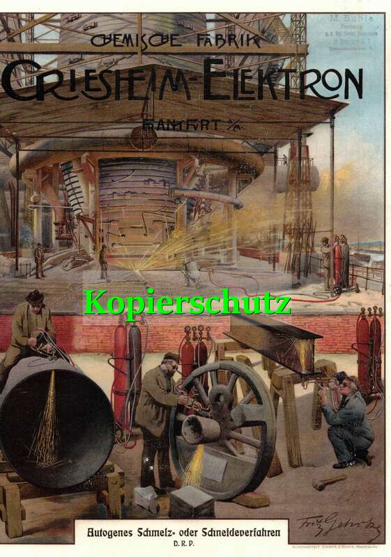 Prospekt Chemische Fabrik Griesheim Elektron Frankfurt um 1910 !