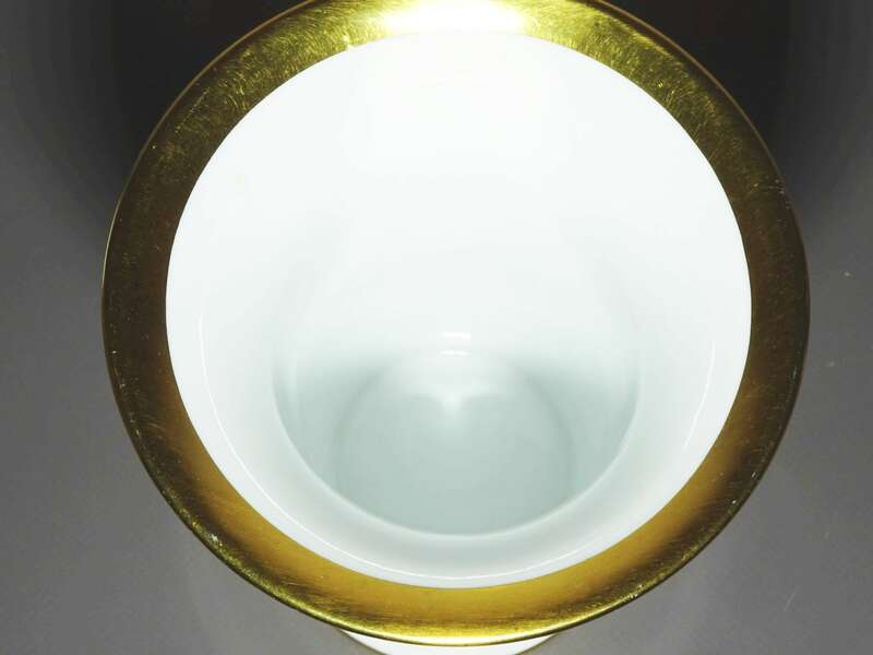 Meissen Vase Blumen Dekor Goldrand 1 Wahl Trichtervase 