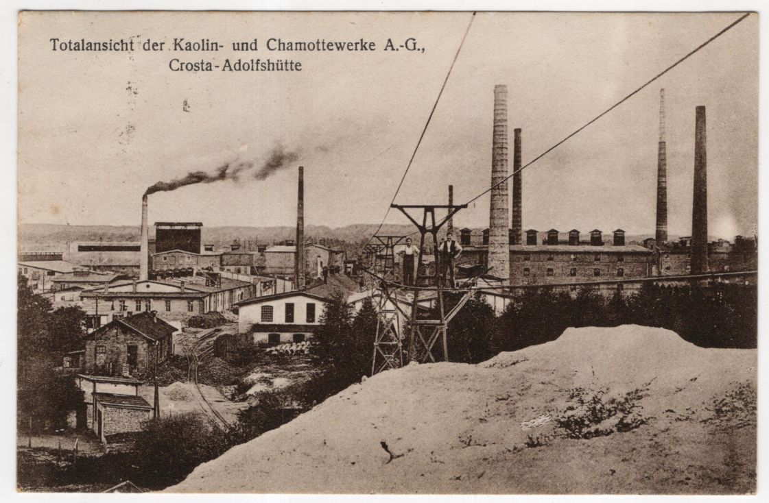Ak Totalansicht der Kaolon und Chamottewerke AG Crosta Adolfshütte 1928