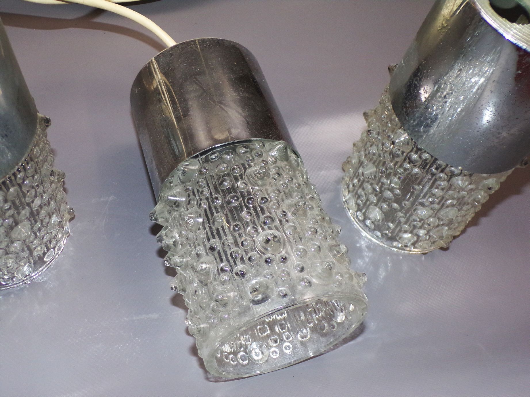 Alte Kaskadenlampe Deckenleuchte Pendellampe E14 Hängelampe 1970 er Retro