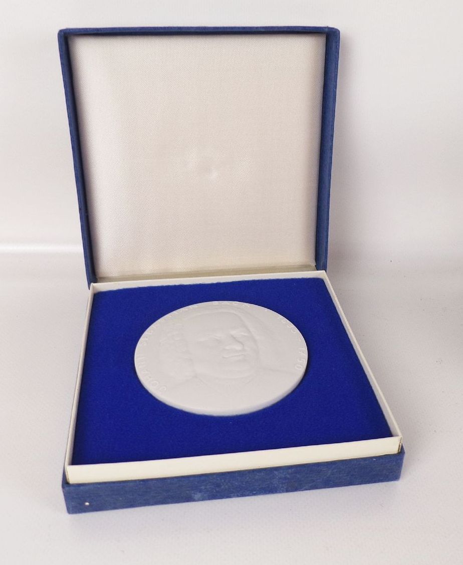 Meissen Medaille Johann Sebastian Bach Etui DDR 