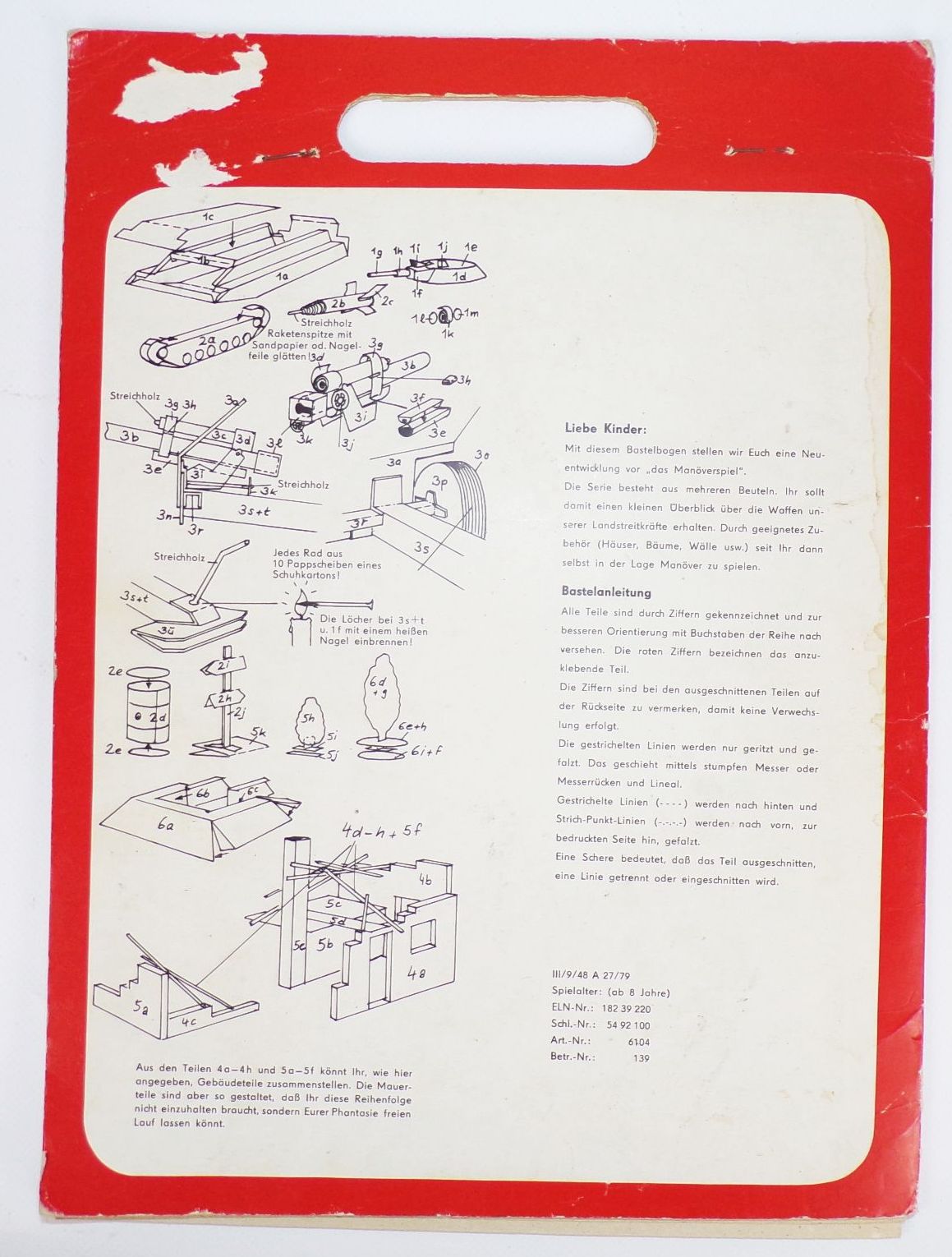Spika Manöverspiel Teil 1 und 2 DDR paramilitärischer Bastelbogen NVA