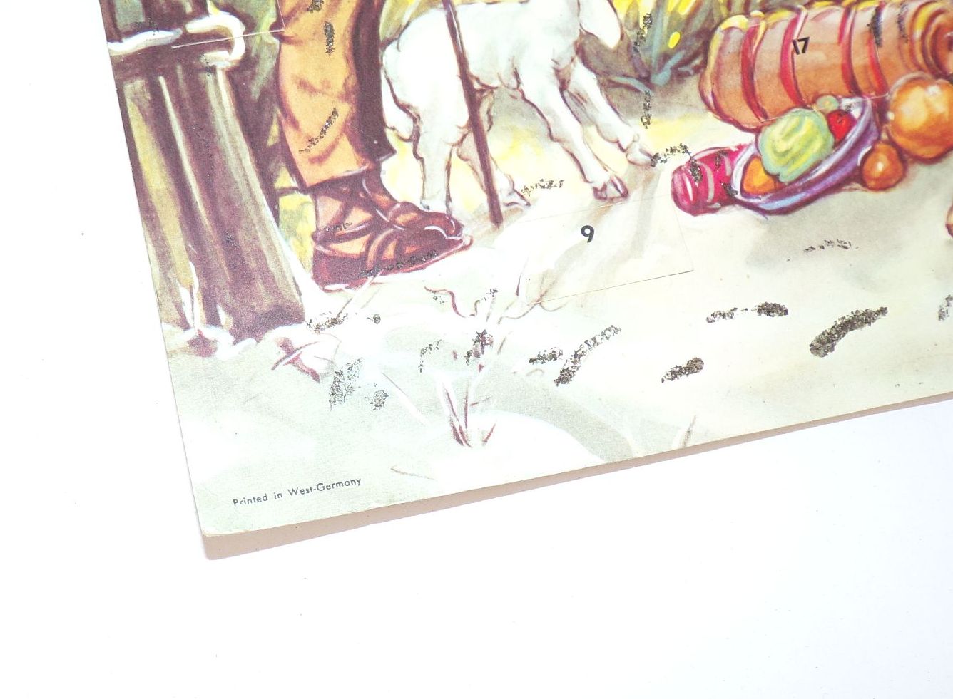 Alter Adventskalender Maria Josef Jesus Kind West Germany um 1970 1980 er