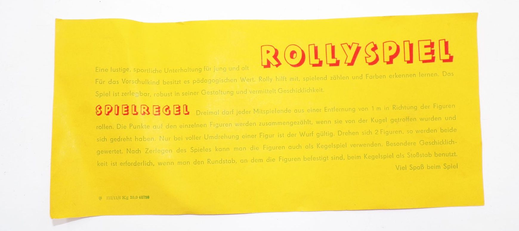 Holzkegelspiel Rolly Boys von Berbis DDR um 1970 vintage