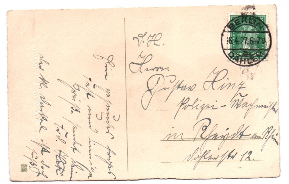 Ak weinender Dackel mit Küken Herzliche Ostergrüße 1927