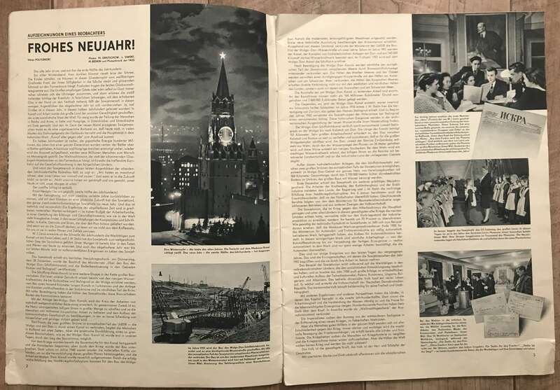 Zeitschrift Sowjetunion Nr 1 DDR Januar 1951