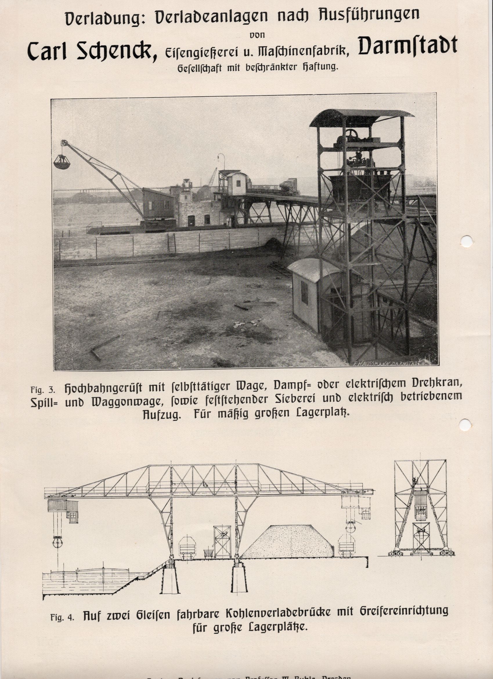 Carl Schenck Eisengießerei Maschinenfabrik Darmstadt Kran um 1910