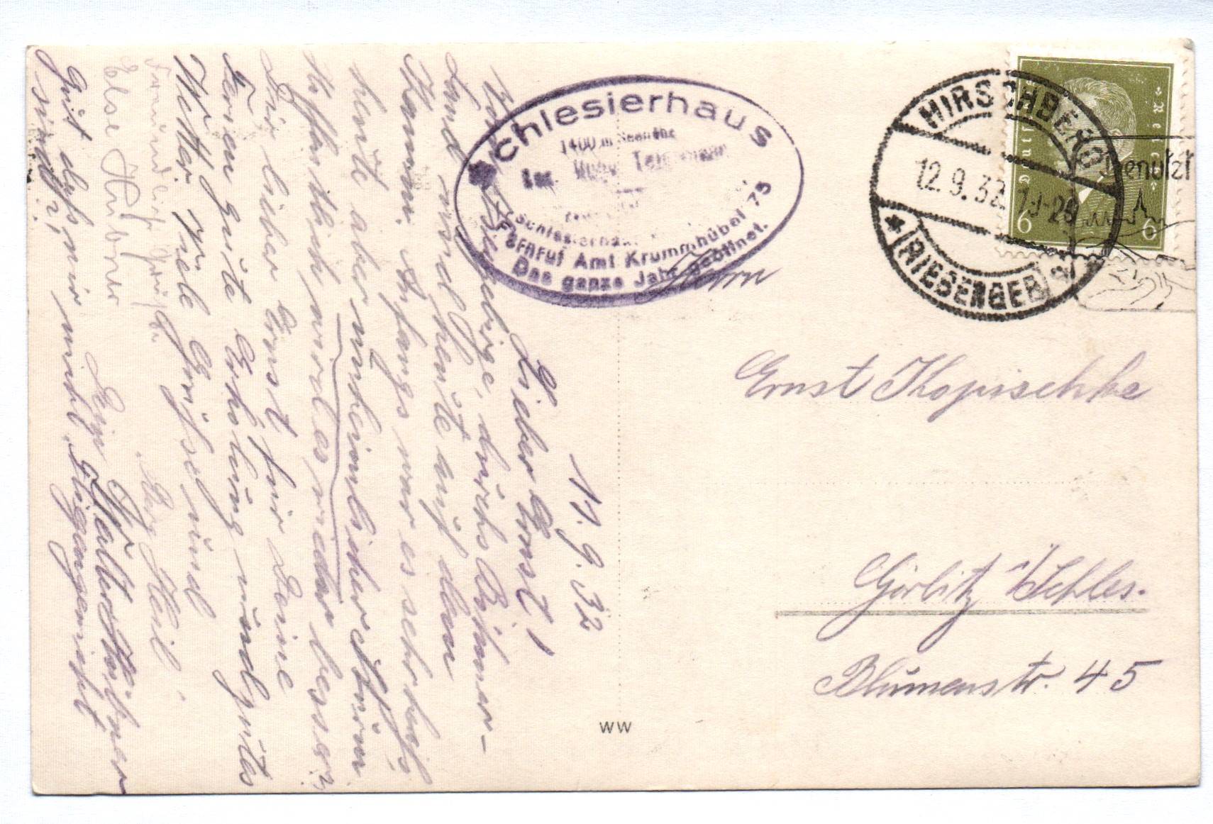 Foto Ak Riesengebirge 1932 Blick in den Riesengrund