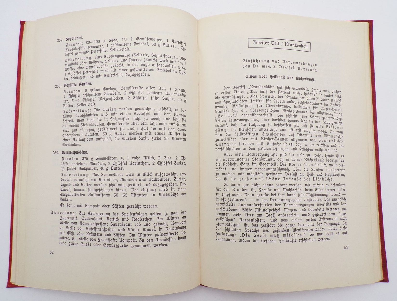 Vegetarisch für alle von Frieda Rausch Jena 1937 Obst Gemüse Veggie Rezepte