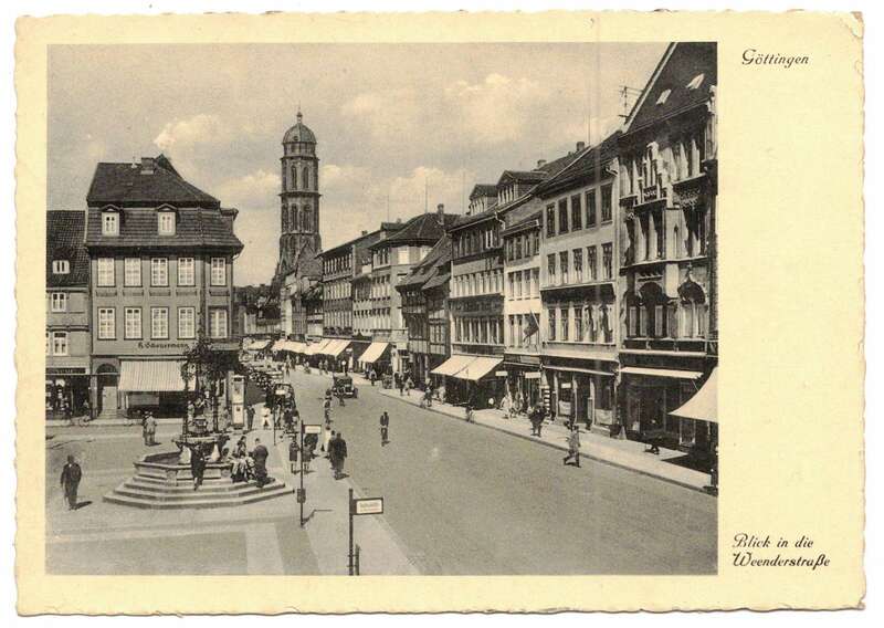 Ak Göttingen Blick in die Weenderstraße 1937