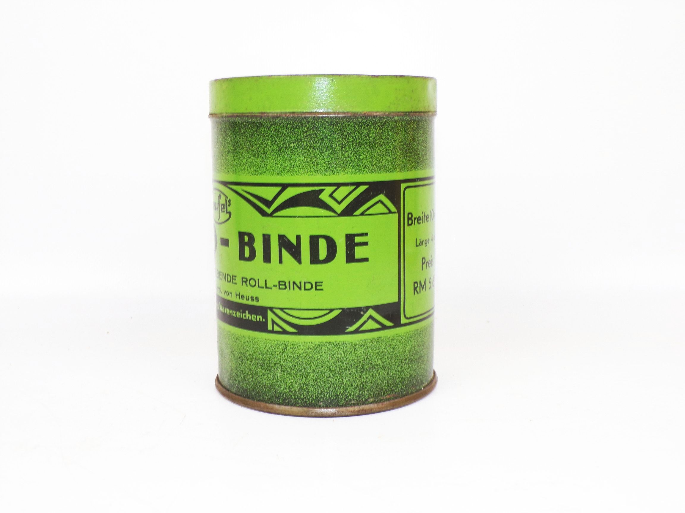 Alte Blechdose Teufels Klebro Binde Baumbinde 1930er mit Inhalt Gärtner