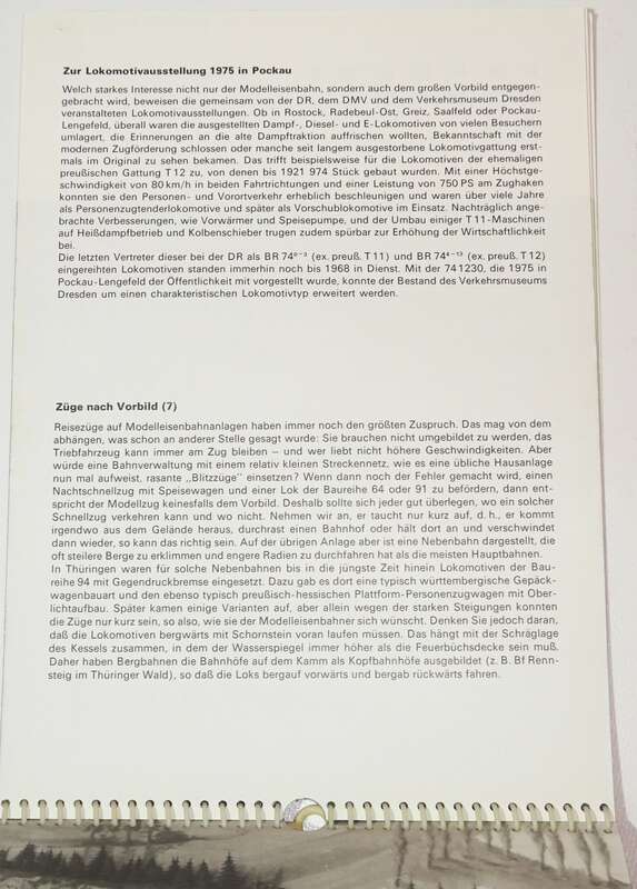 Modelleisenbahn Kalender 1977 Vintage Geburtstagsgeschenk 