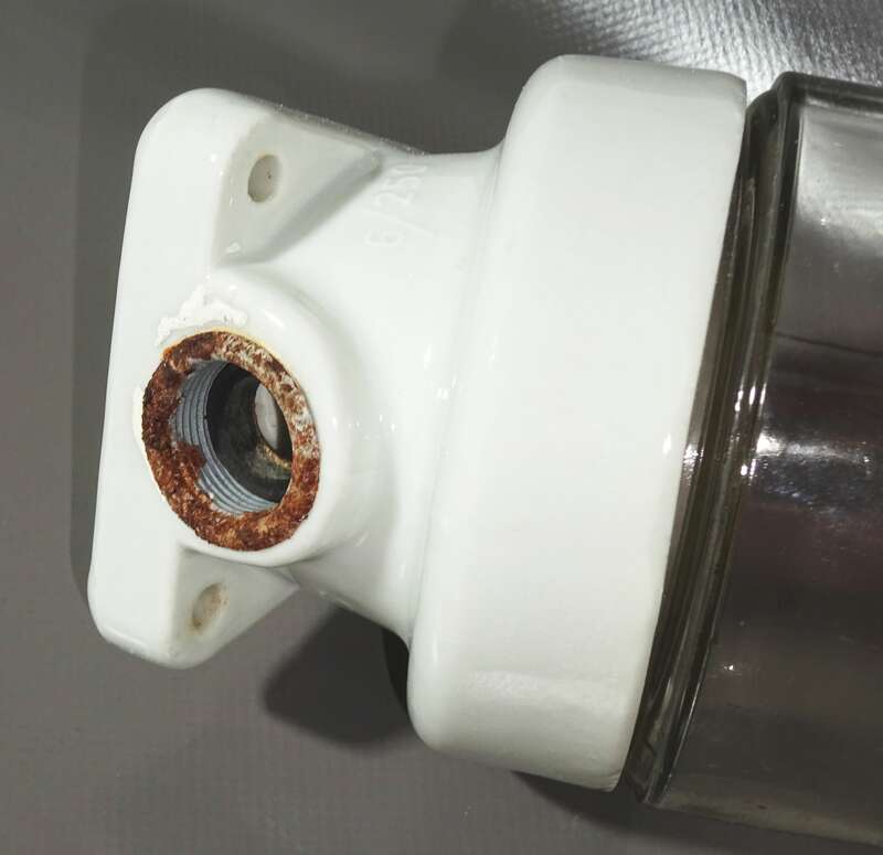 Old Glaskolbenlampe Glas Porzellan Deckenlampe Wandleuchte Industrie 