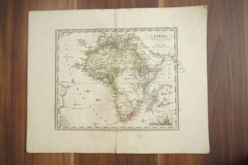 Landkarte Afrika nach den neusten Entdeckungen Gotha Justus Perthes 33x25cm 