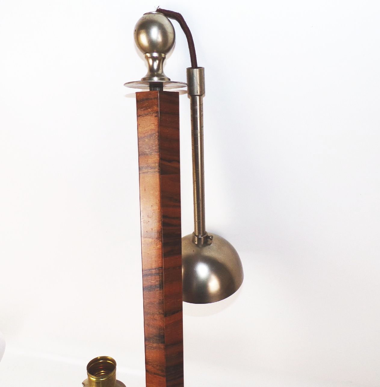 Art Deco Deckenleuchte Ersatzteil Bauhaus Lampe E27 Messing Metall Holzdesign