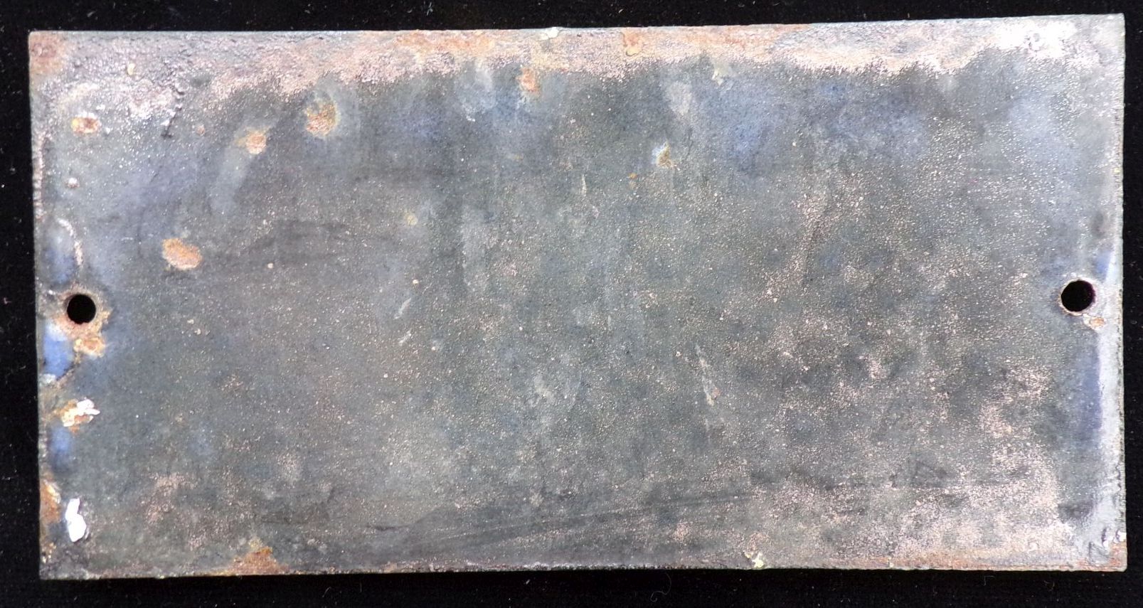 Altes Emailschild Toilette Schwarz Weiß vor 1945