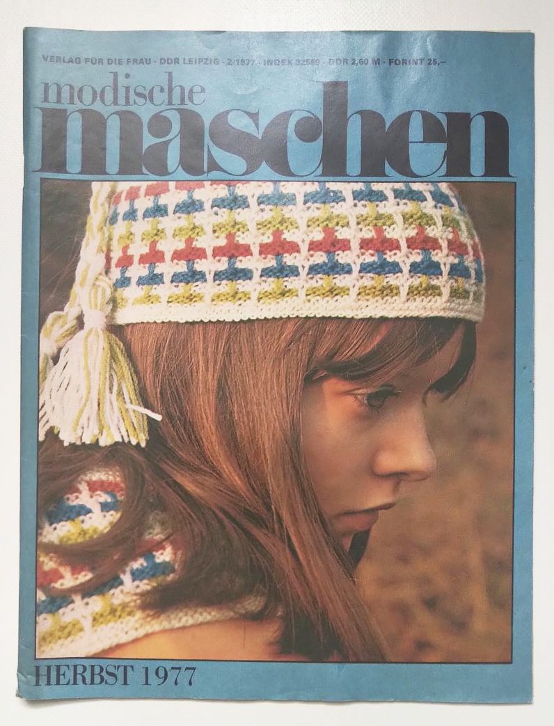 Modezeitschrift Modische Maschen DDR Nr 2 mit Schnittmuster Herbst 1977