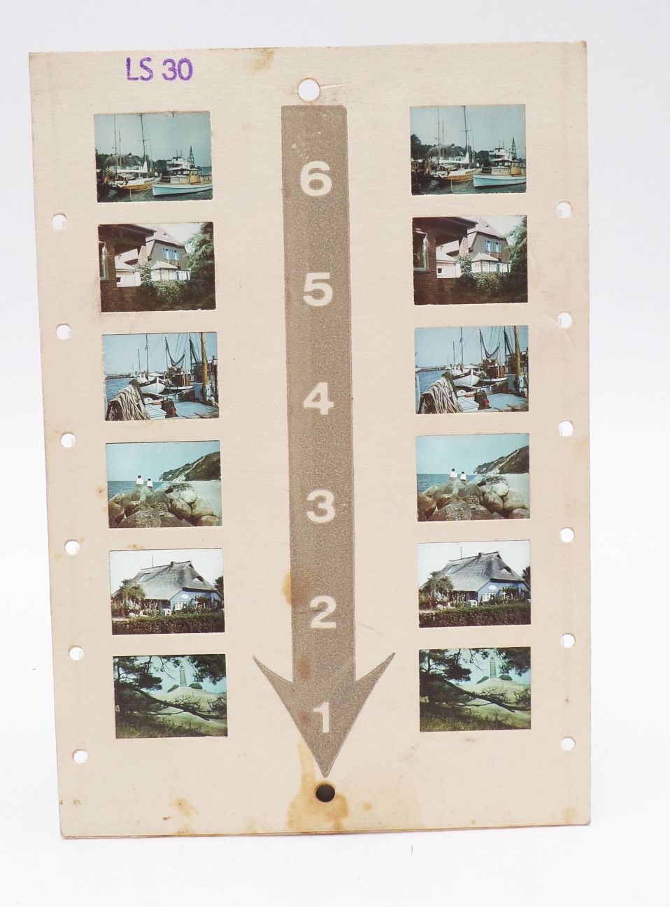 Alter Bildstreifen LS30 Ostsee Hafen Leuchtturm DDR 3 D Bildkarte Stereomat 