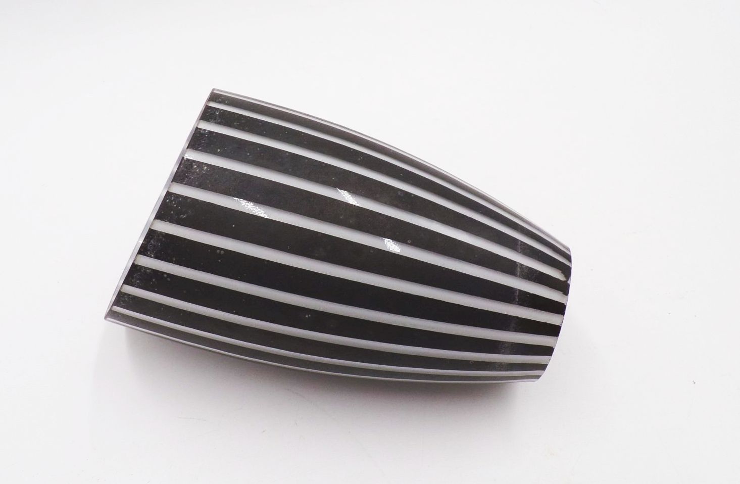 Alter Lampenschirm Tütenlampe Schwarz Weiß 50er 60er Jahre 