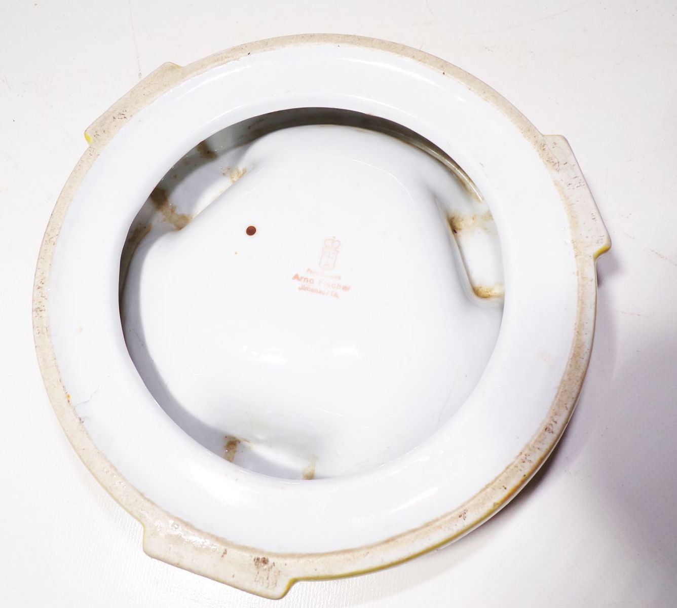 Alter Porzellan Aschenbecher Polziner Bier 1930er Pommern