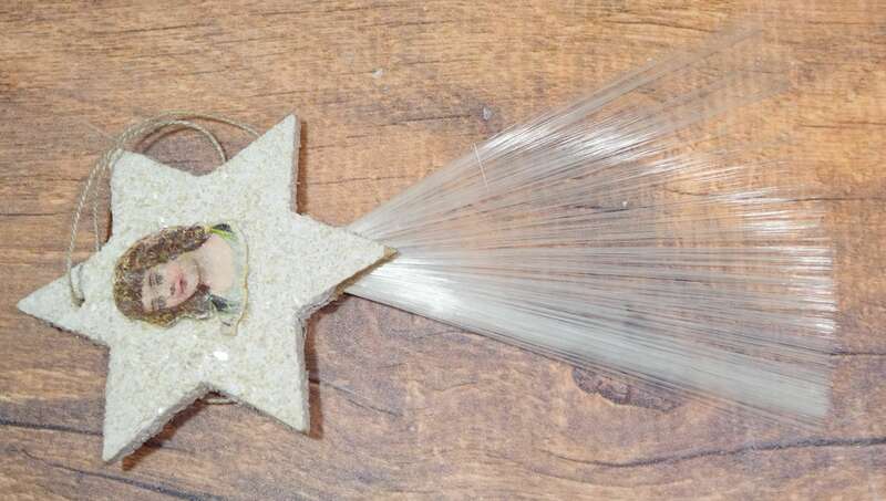 Alter Christbaumschmuck 9 Sternschnuppen Oblate Sterne Baumschmuck Weihnachtsschmuck