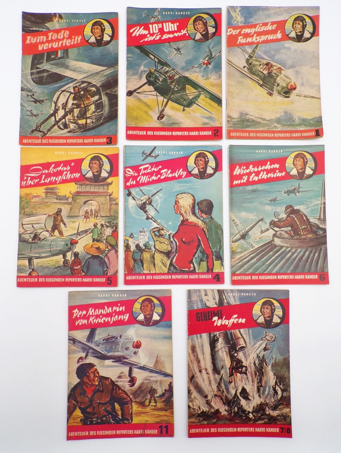 Harri Kander Romanhefte DDR 1 2 3 4 5 6 7/8 11