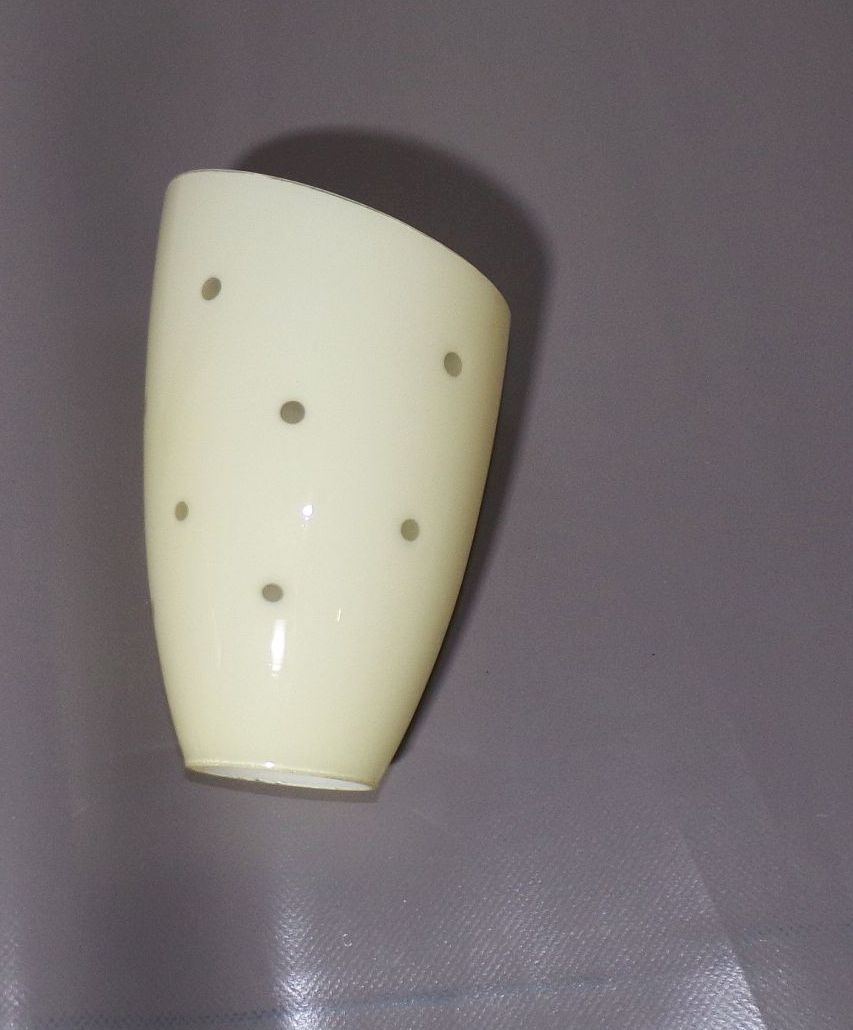 Alter Glas Lampenschirm Lampenglas für Tütenlampe Punkte Dekor 