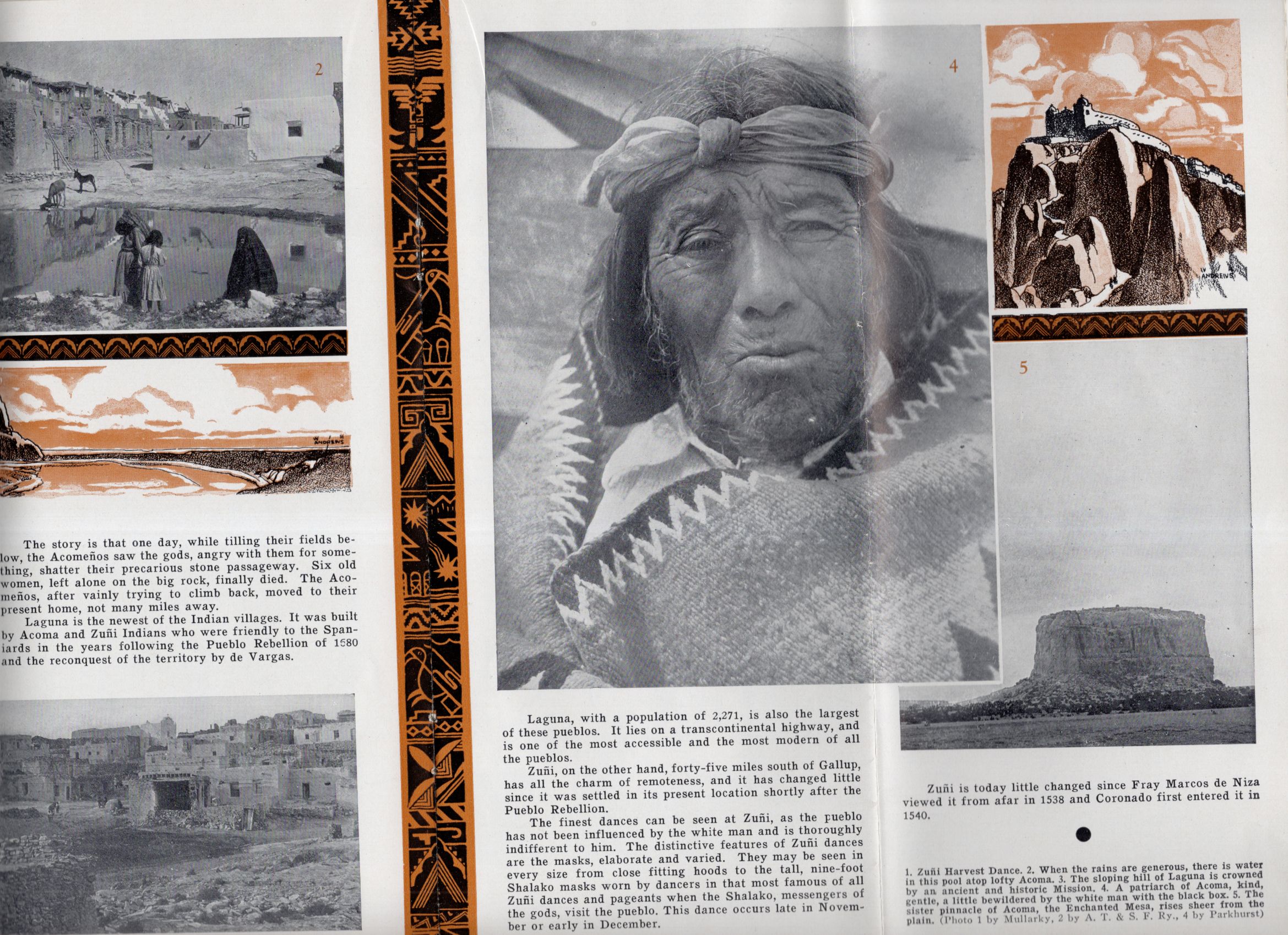 Prospekt The first americans Indians of New Mexico Indianer um 1938