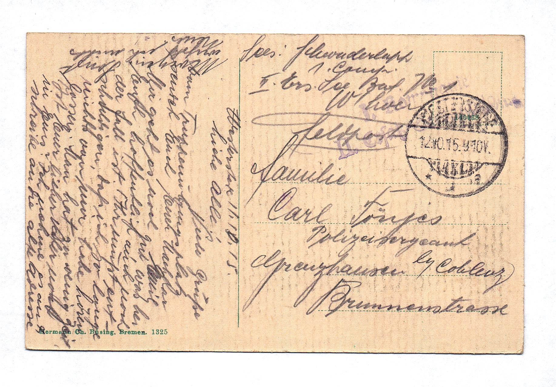 Ak Schloß Fikensolt bei Westerstede 1915