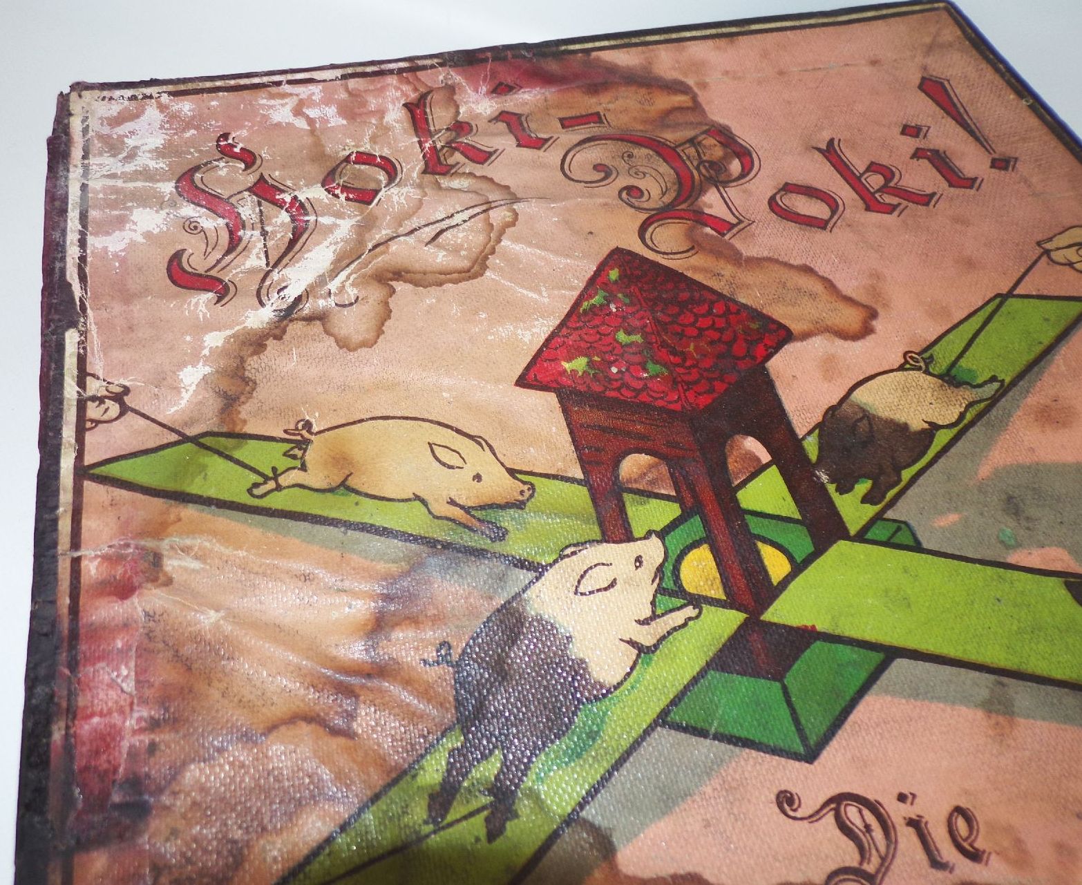 Hoki Poki Die hungrigen Schweine altes Gesellschaftsspiel Spear u Söhne Nürnberg