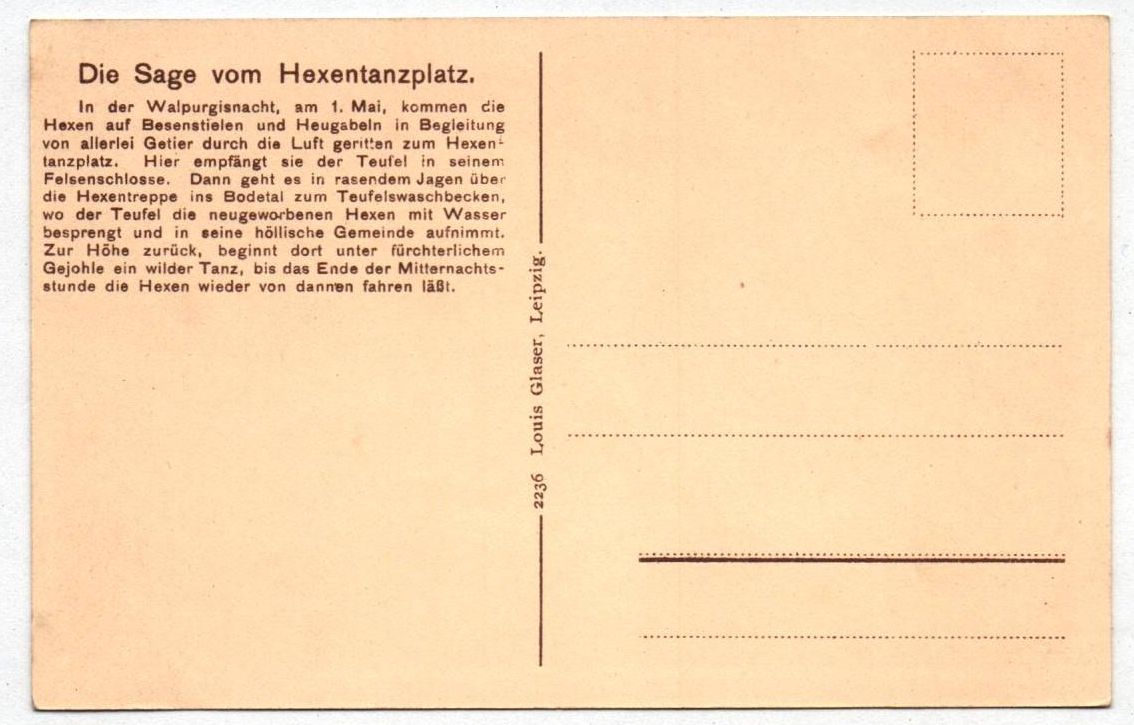 Ak Hexentanzplatz bei Thale Bodetal Harz 1910er