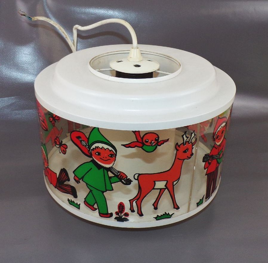 Alte Deckenleuchte Sandmann Kindermotiv E27 Retro Vintage Lampe