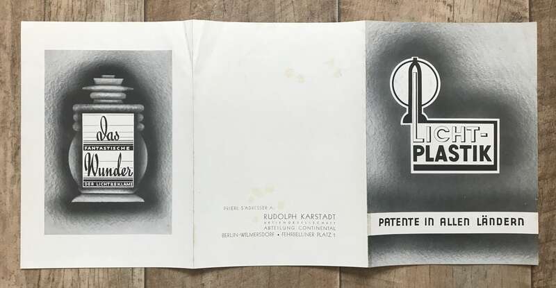 Heft Licht Plastik Flyer Das fantastische Wunder der Lichtreklame