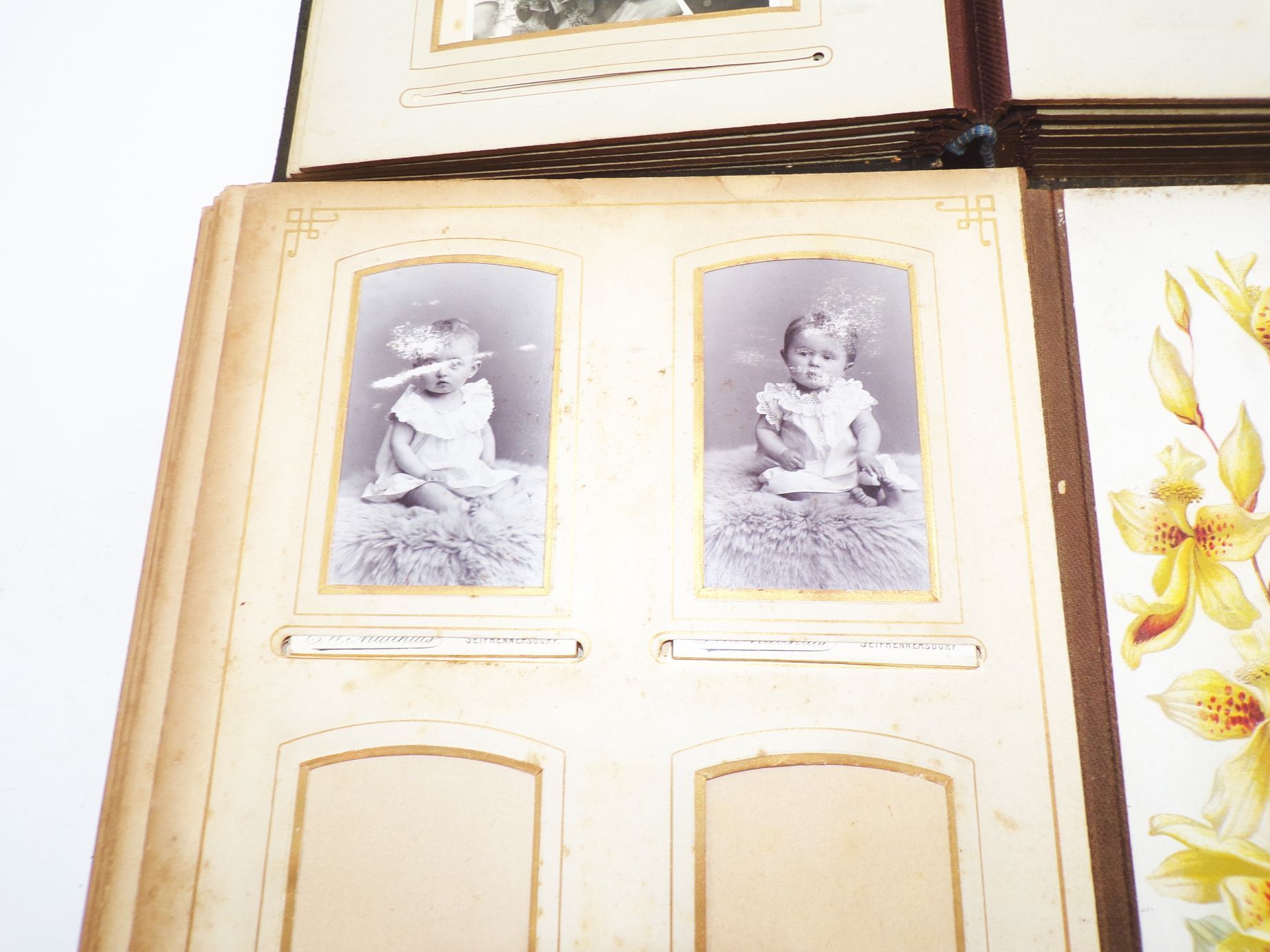 2 x Fotoalbum Kabinettfotos CDV Fotos Hartpappe um 1900 2 x Fotoalbum Kabinettfotos CDV Fotos Hartpappe um 1900