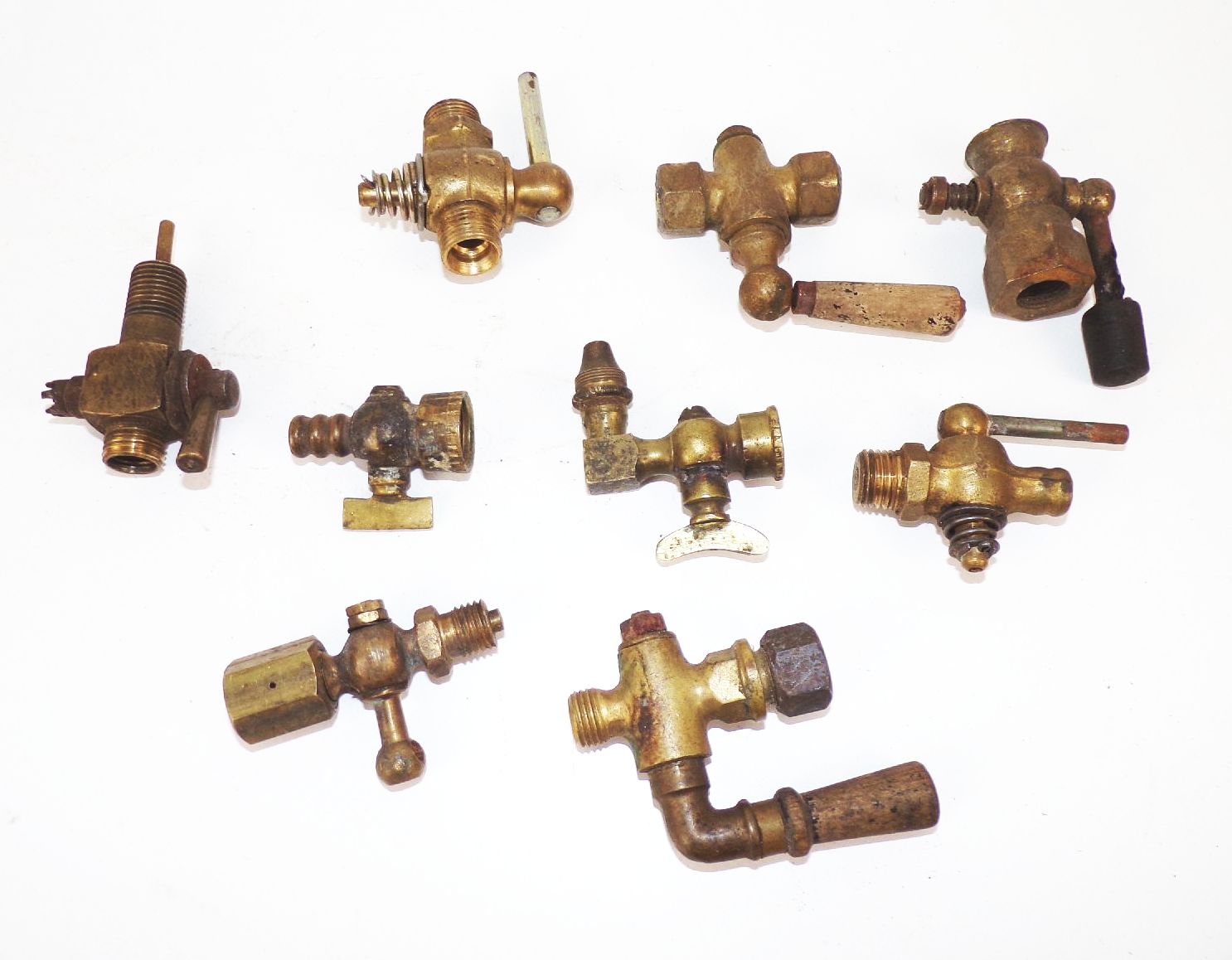 Alte Messing Ventile Hähne Dampfmaschine Kessel Ersatzteile