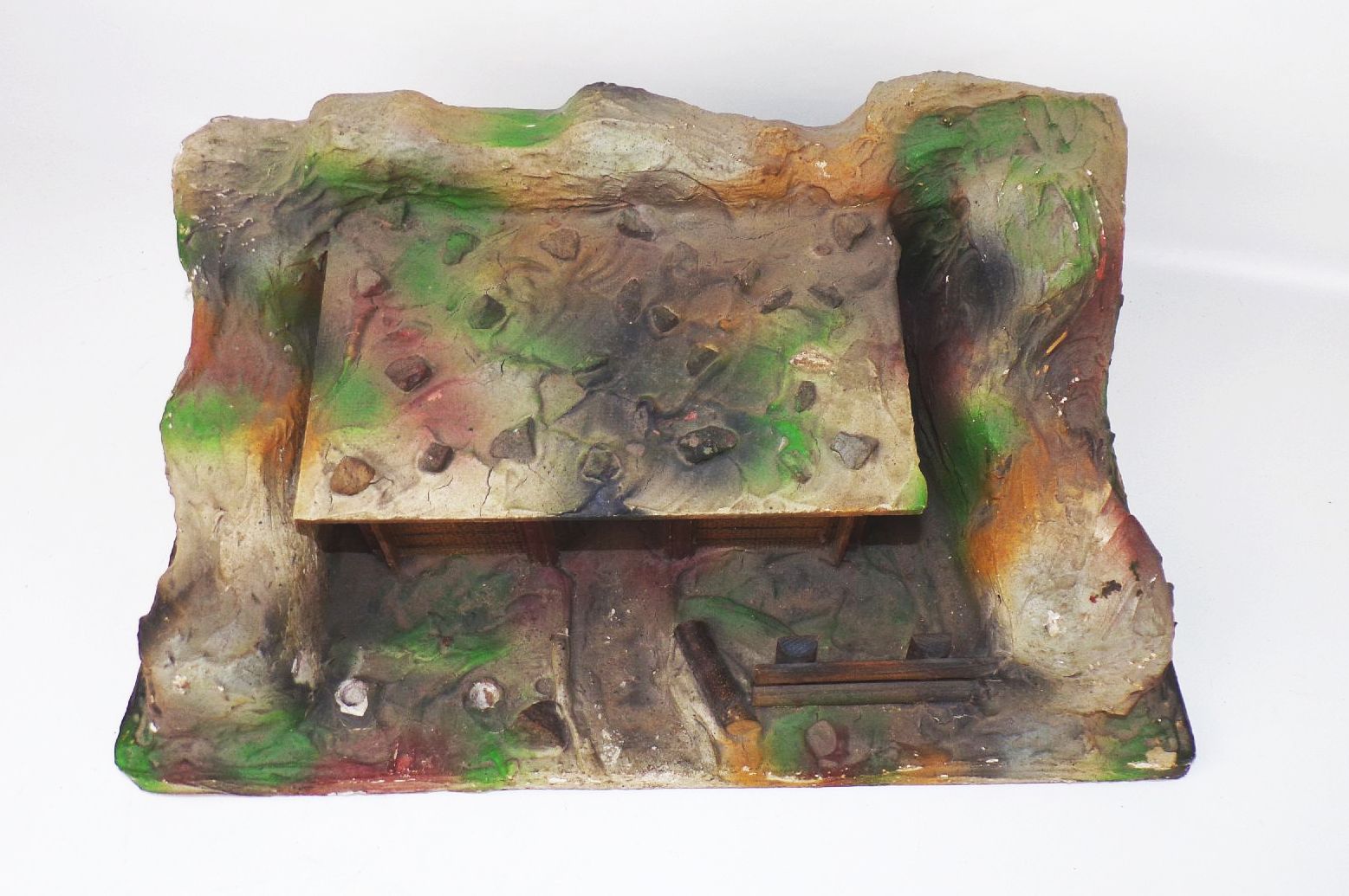 Altes DDR Wildwest Diorama Landschaft Kurt Holze Meissen 1960 er für Indianer 