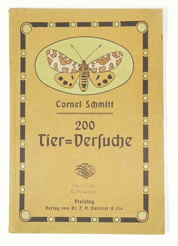 Cornel Schmitt 200 Tier Versuche 1913 