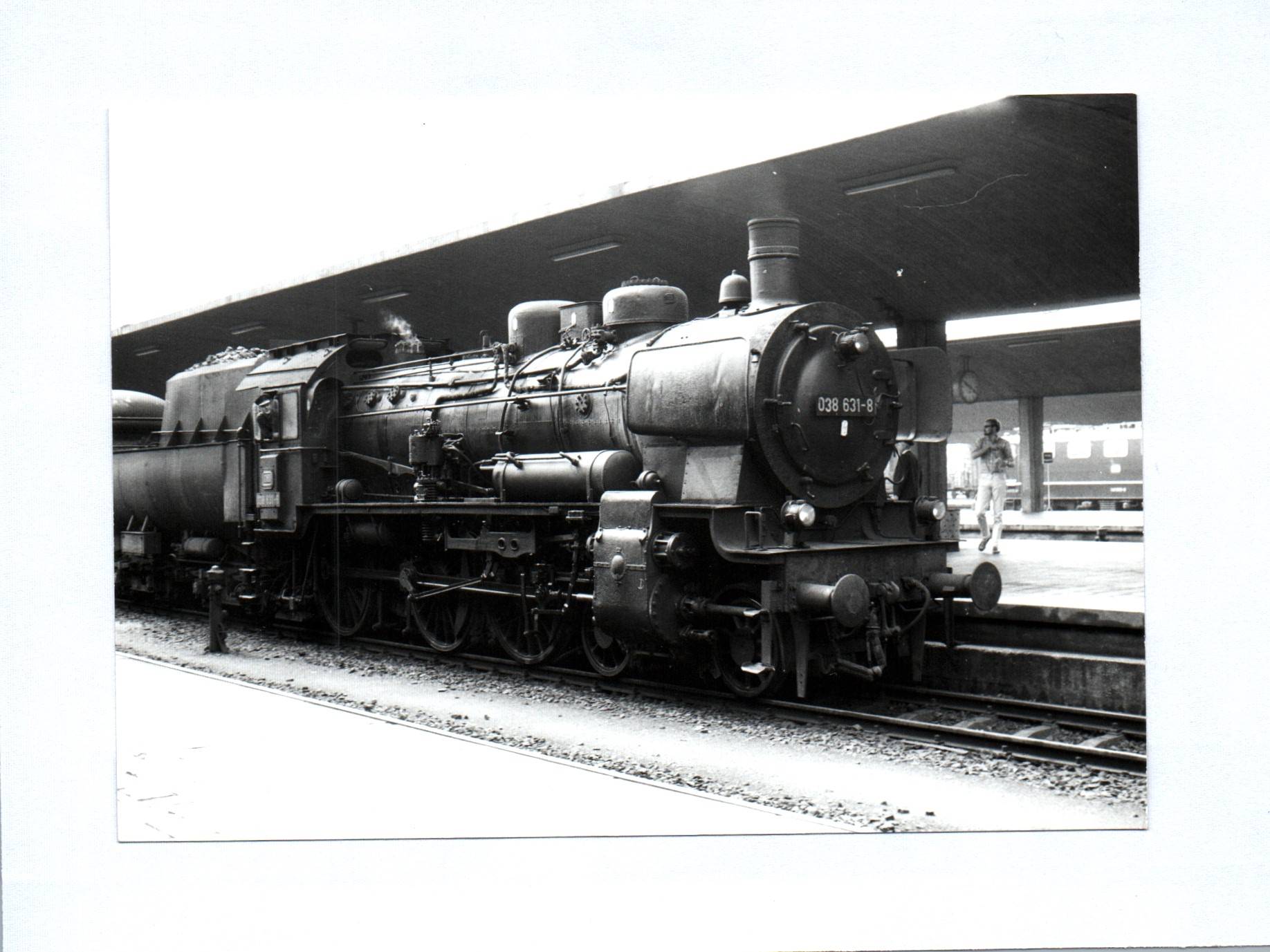 4x Eisenbahn Foto Dampflok 038 631-8 Lokomotive