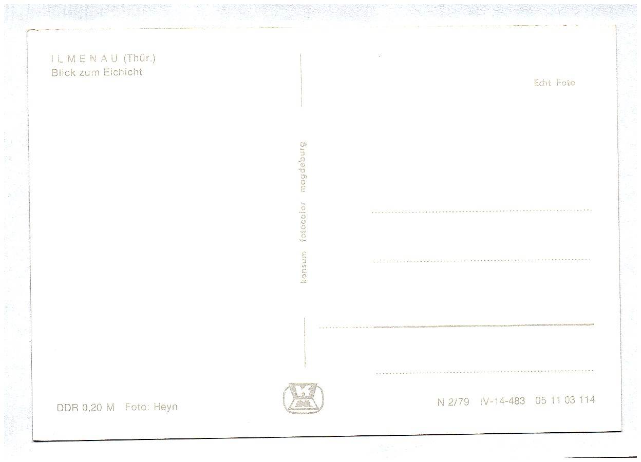 Foto Ak Ilmenau Thüringen Blick zum Eichicht Echtfoto DDR Foto Ak Ilmenau Thüringen Blick zum Eichicht Echtfoto DDR