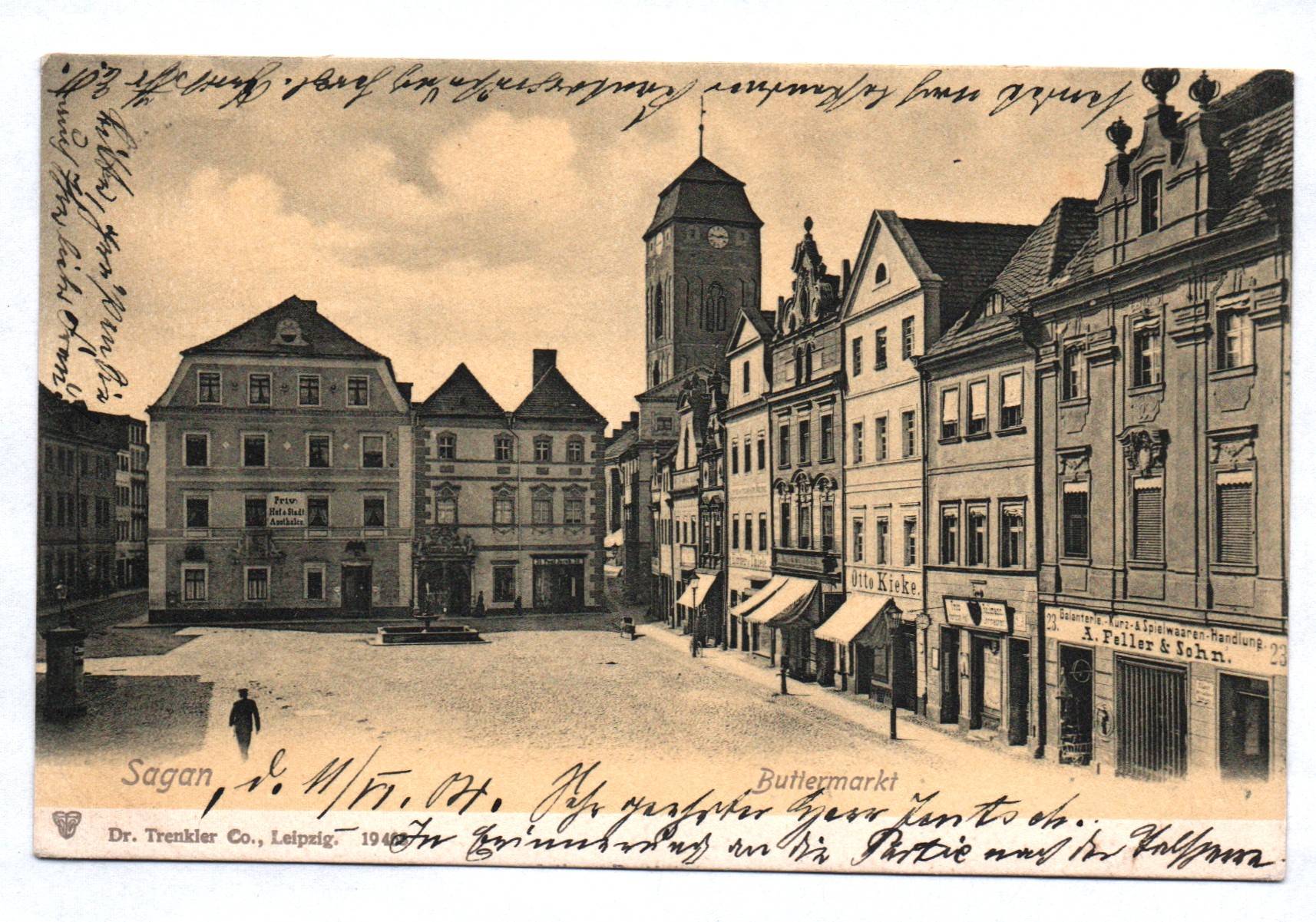 Litho Ak Sagan Buttermarkt 1904 Schlesien