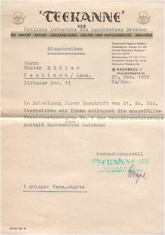 2 x R Brief Radebeul Teekanne Michel Nr 339 Mischfrankatur 