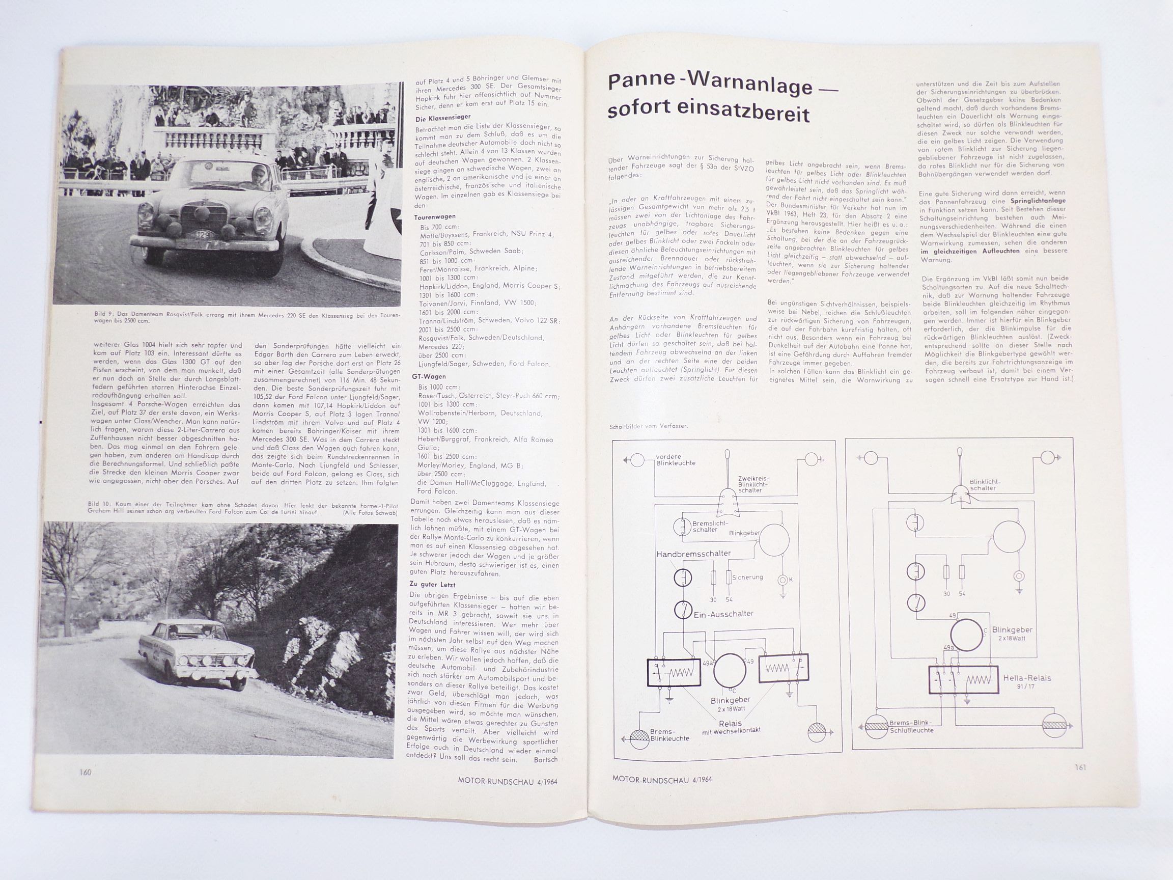 Motor Rundschau 4 von 1964 Rallye Monte Carlo Opel Kapitän Admiral Diplomat 