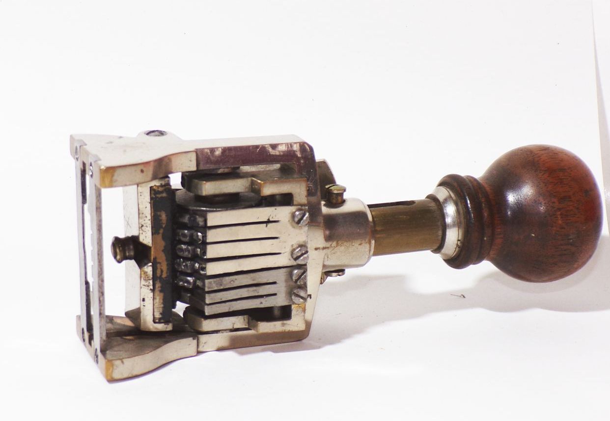 Alter Zahlenstempel Ziffernstempel 5stellige Ziffer Messing Metall Stempel